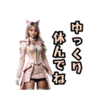 仮装女子_猫耳アイドル（応援）編（個別スタンプ：12）
