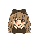 黒リボンちゃん。（個別スタンプ：1）