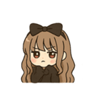 黒リボンちゃん。（個別スタンプ：2）