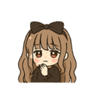 黒リボンちゃん。（個別スタンプ：3）