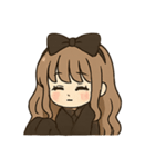 黒リボンちゃん。（個別スタンプ：4）