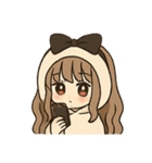 黒リボンちゃん。（個別スタンプ：6）