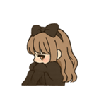 黒リボンちゃん。（個別スタンプ：7）