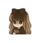 黒リボンちゃん。（個別スタンプ：8）