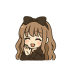 黒リボンちゃん。（個別スタンプ：10）