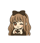 黒リボンちゃん。（個別スタンプ：11）