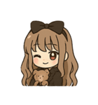 黒リボンちゃん。（個別スタンプ：12）