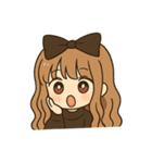 黒リボンちゃん。（個別スタンプ：13）