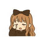 黒リボンちゃん。（個別スタンプ：14）