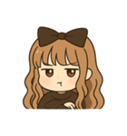 黒リボンちゃん。（個別スタンプ：15）
