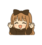 黒リボンちゃん。（個別スタンプ：16）