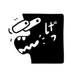 ブラックアンドホワイトスタンプ：敬語（個別スタンプ：35）