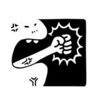 ブラックアンドホワイトスタンプ：敬語（個別スタンプ：37）