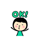 まるまる棒人間 友達（個別スタンプ：4）