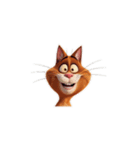 【変顔猫①】（個別スタンプ：1）