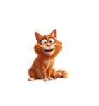 【変顔猫①】（個別スタンプ：3）