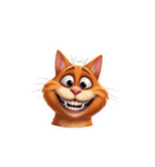 【変顔猫①】（個別スタンプ：5）