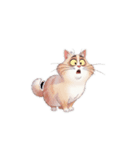 【変顔猫①】（個別スタンプ：6）