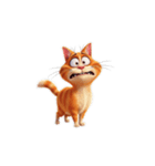 【変顔猫①】（個別スタンプ：7）
