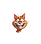【変顔猫①】（個別スタンプ：8）