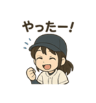 頑張る野球女子（個別スタンプ：7）
