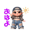 ぽっちゃりの日常♫ ボーイッシュver.(再販)（個別スタンプ：1）
