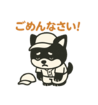 黒豆柴 定番スタンプ 野球バージョン（個別スタンプ：16）