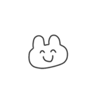 表情で伝えるうさぎちゃん（個別スタンプ：1）