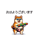夏の太っちょ柴犬（個別スタンプ：10）