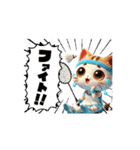 カワイイ猫のよく使うバドミントン連絡（個別スタンプ：5）