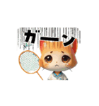 カワイイ猫のよく使うバドミントン連絡（個別スタンプ：11）