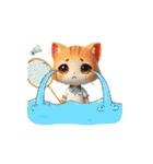 カワイイ猫のよく使うバドミントン連絡（個別スタンプ：12）