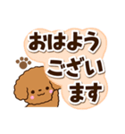 トイプードル【レッド】太字（個別スタンプ：1）
