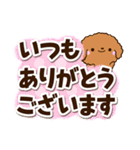 トイプードル【レッド】太字（個別スタンプ：5）