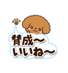 トイプードル【レッド】太字（個別スタンプ：17）