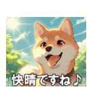 夏の天気をお知らせする柴犬【便利・日常】（個別スタンプ：31）