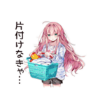 片付け苦手女子の乱雑ライフ♡（個別スタンプ：4）