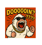 繋げてホワイトコングくん！！（個別スタンプ：16）