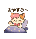 にゃいんずのピンク担当・ももにゃん（個別スタンプ：4）
