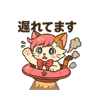 にゃいんずのピンク担当・ももにゃん（個別スタンプ：10）