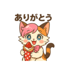 にゃいんずのピンク担当・ももにゃん（個別スタンプ：13）