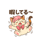 にゃいんずのピンク担当・ももにゃん（個別スタンプ：37）