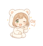 もちフクロウのふわふわスタンプ（個別スタンプ：3）