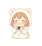 もちフクロウのふわふわスタンプ（個別スタンプ：6）