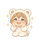 もちフクロウのふわふわスタンプ（個別スタンプ：10）