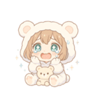 もちフクロウのふわふわスタンプ（個別スタンプ：12）