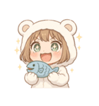 もちフクロウのふわふわスタンプ（個別スタンプ：13）