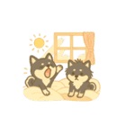 黒柴たちのゆるっとスタンプ（個別スタンプ：3）