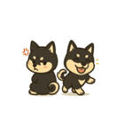 黒柴たちのゆるっとスタンプ（個別スタンプ：7）