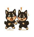 黒柴たちのゆるっとスタンプ（個別スタンプ：23）